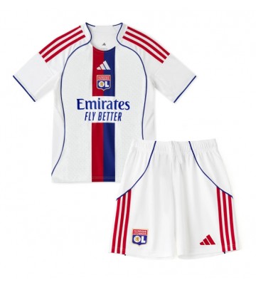 Olympique Lyonnais Hjemmebanetrøje Børn 2025-26 Kortærmet (+ Korte bukser)
